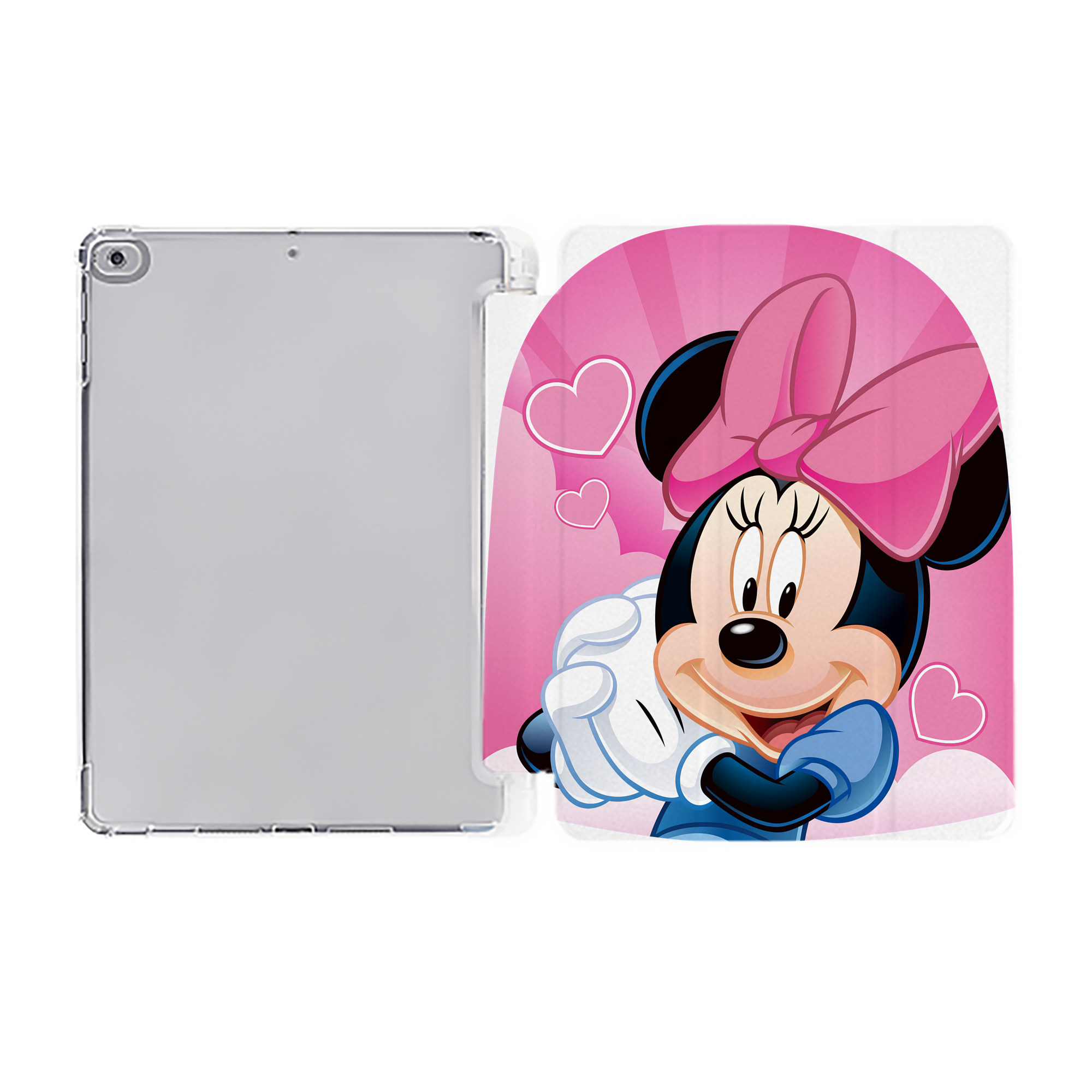 （画像用） ミッキーマウス Mickey Mouse IPad ケース ペン収納付き 三つ折りスタンド PUレザー×シリコン 対応機種9.5/10.5/10.9インチ